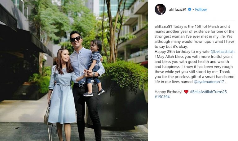 Ucapan Sweet Aliff Aziz Untuk Hari Jadi Isteri Tersayang