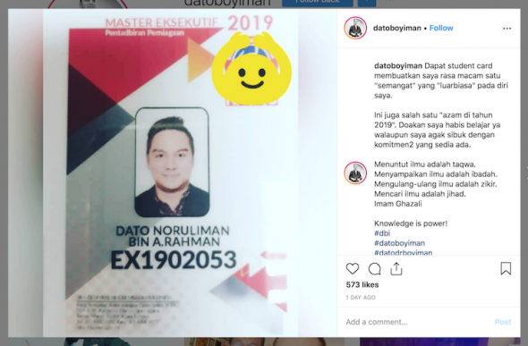 Selepas Phd Boy Iman Mahu Sambung Belajar Master