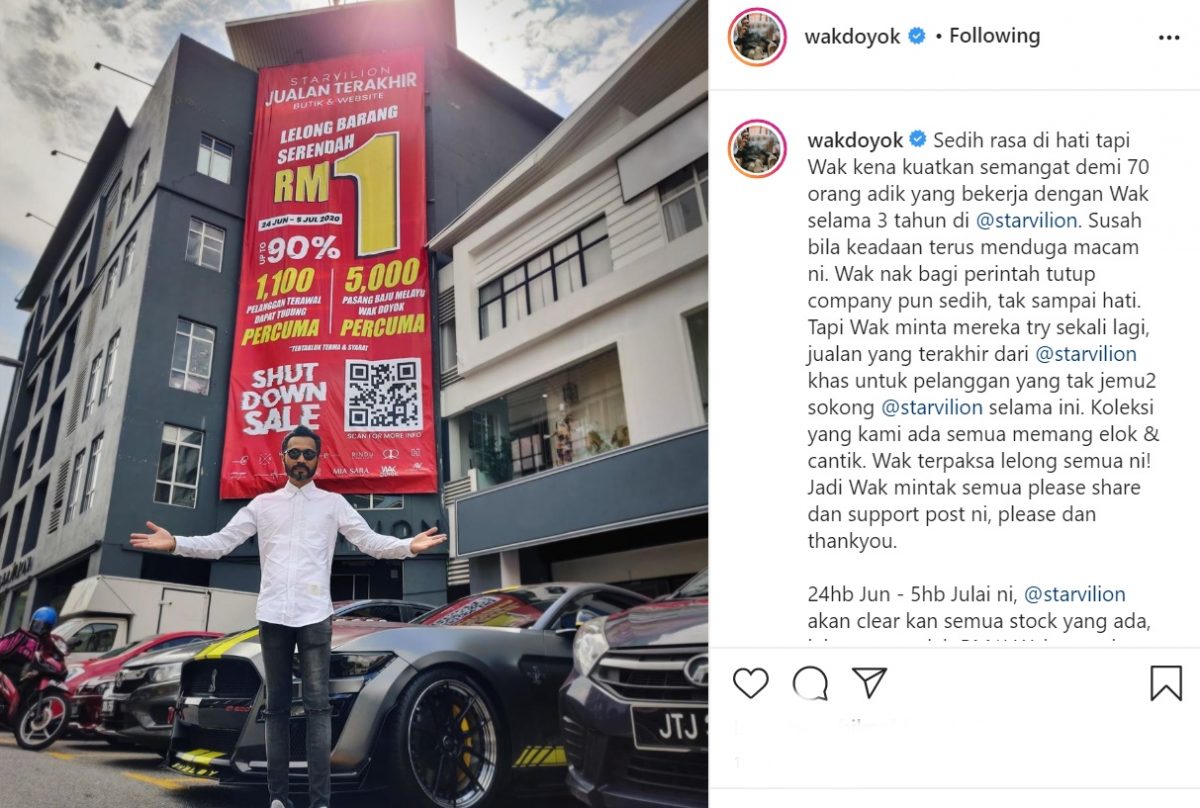 Butik Terpaksa Ditutup, Wak Doyok Buat Jualan Lelong ...