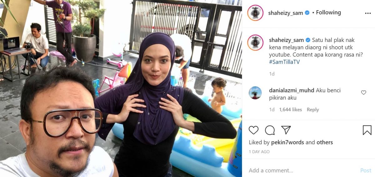 Pose Pegang Payudara Netizen Suruh Shaheizy Sam Padam Gambar Isteri