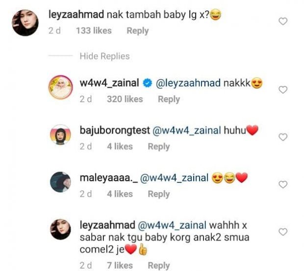 Tak Cukup Tiga, Wawa Zainal Mahu Tambah Anak Lagi