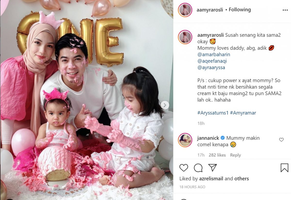 Sambut Hari Jadi Anak, Amyra Rosli Dikecam Membazir Makanan