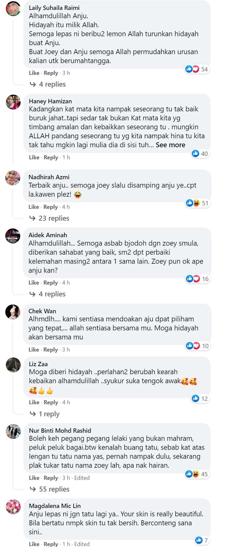 Zoey Rahman Setia Temani Zarina Anjoulie Buang Tatu Nama Bekas Suami