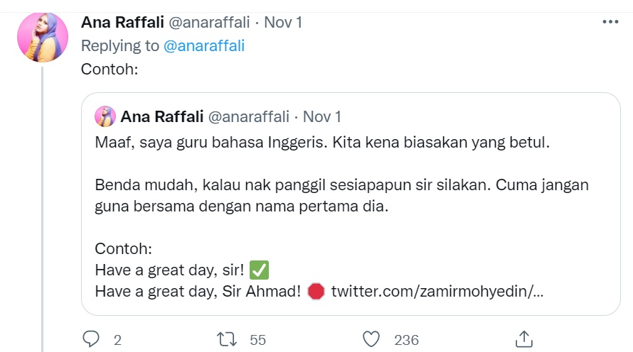 Ana Raffali Dikecam Terlalu Agungkan Mat Salih