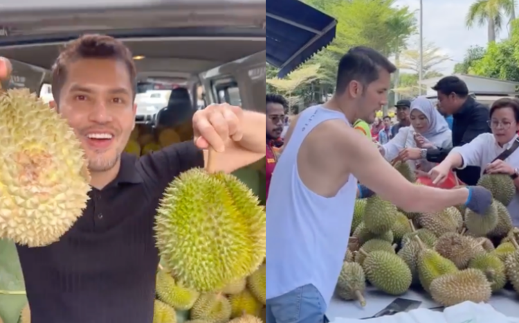 Aliff Syukri Seronok Jual Durian Serendah RM5 Sekilo