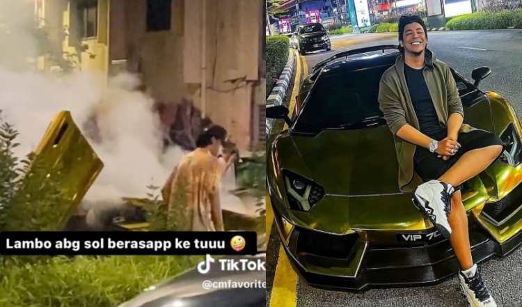 Lamborghini Berasap Tepi Jalan, Syamsul Yusof Tenang Hisap Rokok