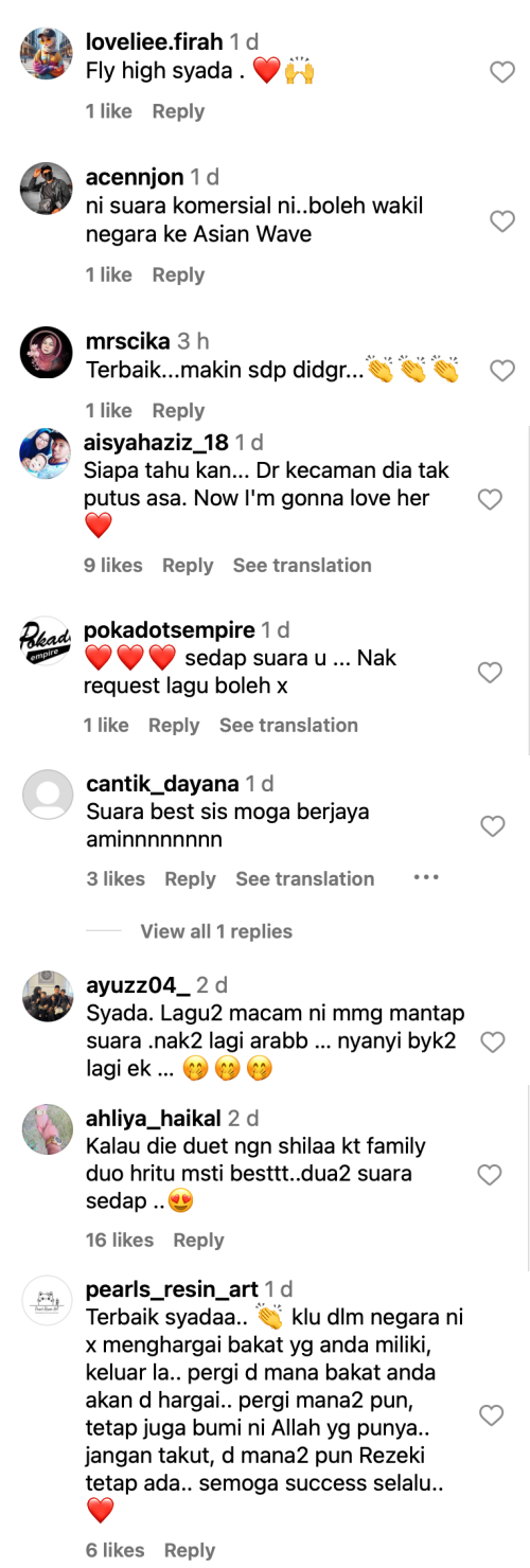 Netizen Puji Suara Syada Amzah Sedap Cover Lagu Tagalog 5