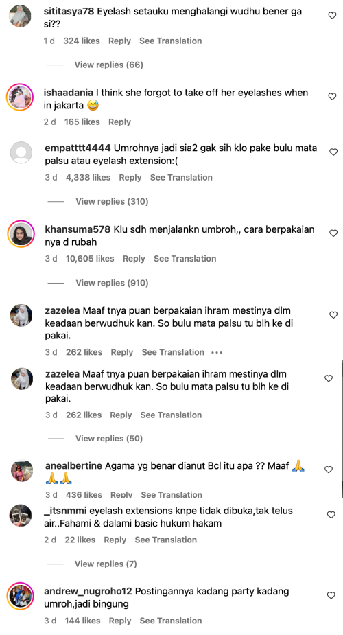 Pakai Eyelash Extension, Netizen Persoal Status Umrah BCL 5