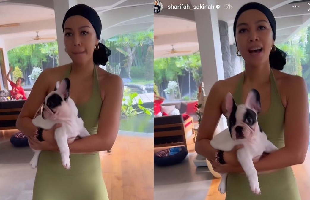 Sharifah Sakinah Sakan Menari Dengan Anak Anjing