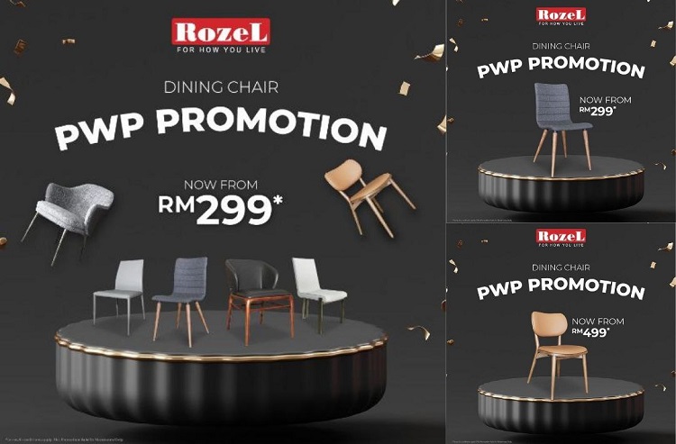 Nikmati Tawaran Hebat Kerusi Rozel Dengan Harga Bermula Dari RM299*!