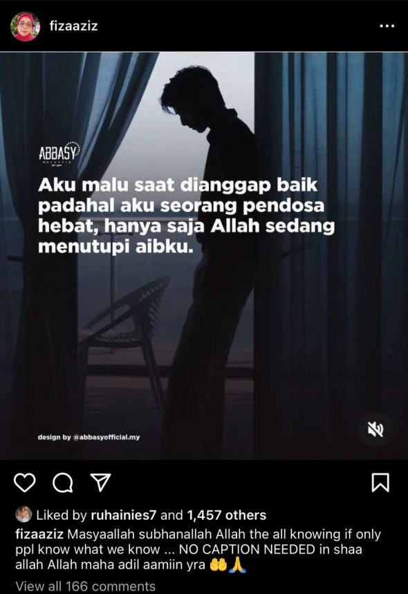 ‘Like’ Posting Ibu Aliff Aziz, Ruhainies Dikecam 6