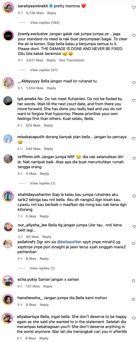 Netizen Nasihat Bella Astillah Jangan Jumpa Ruhainies 5