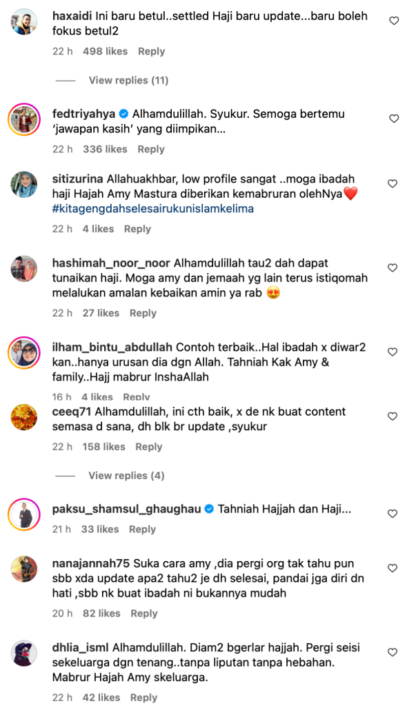 Selesai Haji Baru Kongsi, Peminat Puji Cara Amy Mastura Fokus Ibadah 5