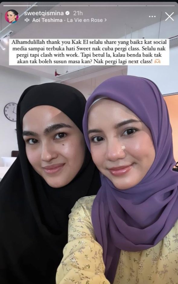 Perkongsian Elfira Loy Buatkan Sweet Qismina Terbuka Hati Pergi Kelas Agama 5