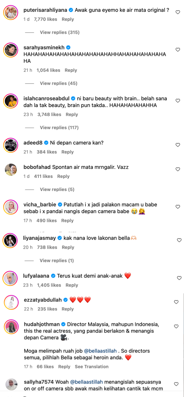 Nampak Real, Netizen Kagum Bella Astillah Mampu Menangis Depan Kamera 5