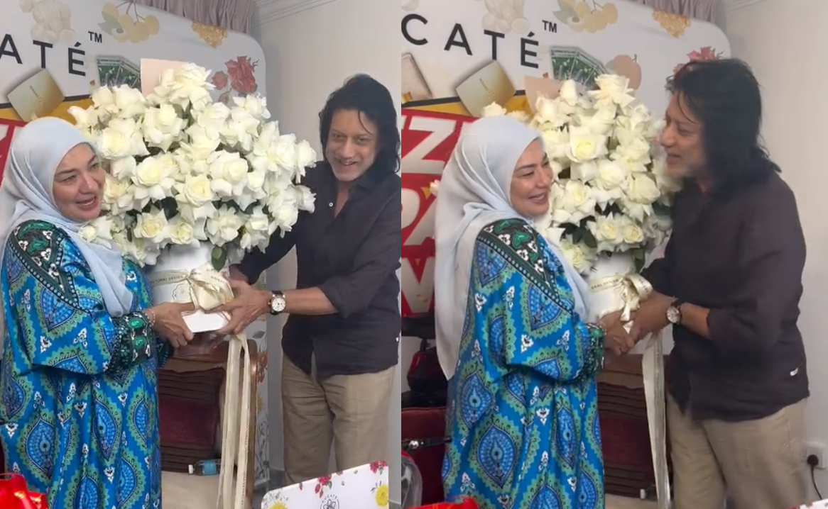 Ibu Neelofa Dapat Kejutan 100 Bunga Ros Putih Dari Suami Sempena Hari Jadi Ke-58