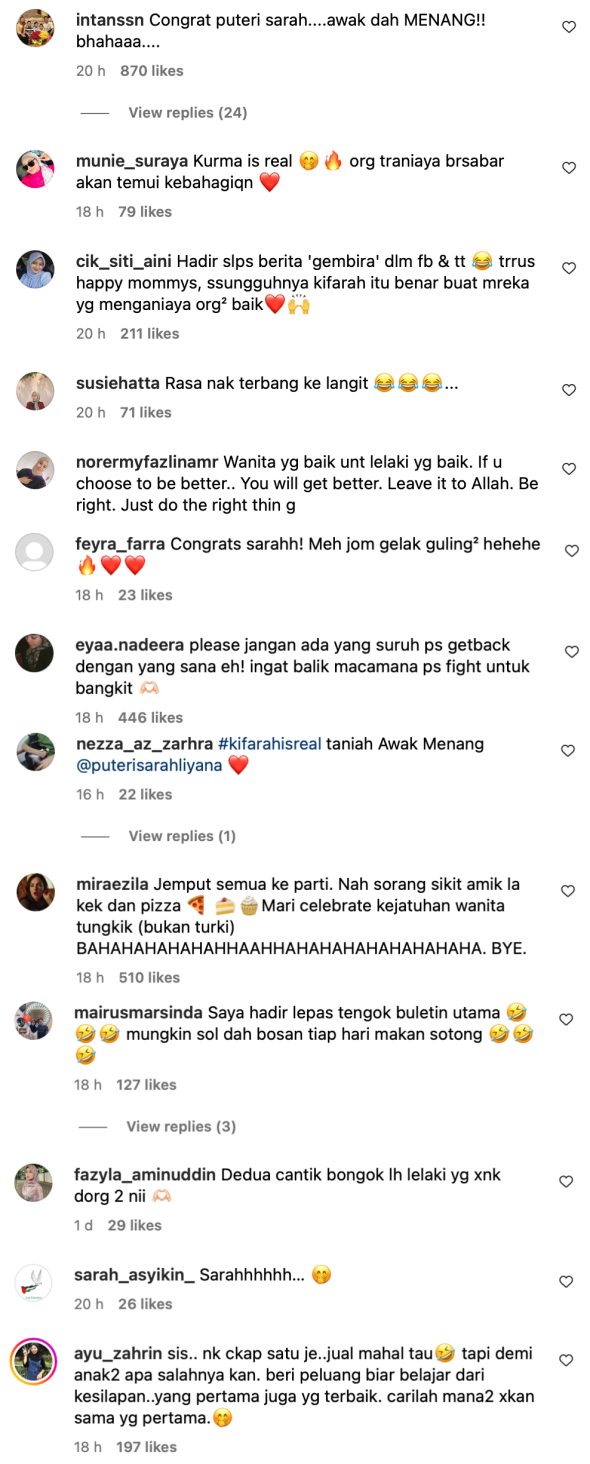 “Tahniah Sarah Awak Dah Menang” 7