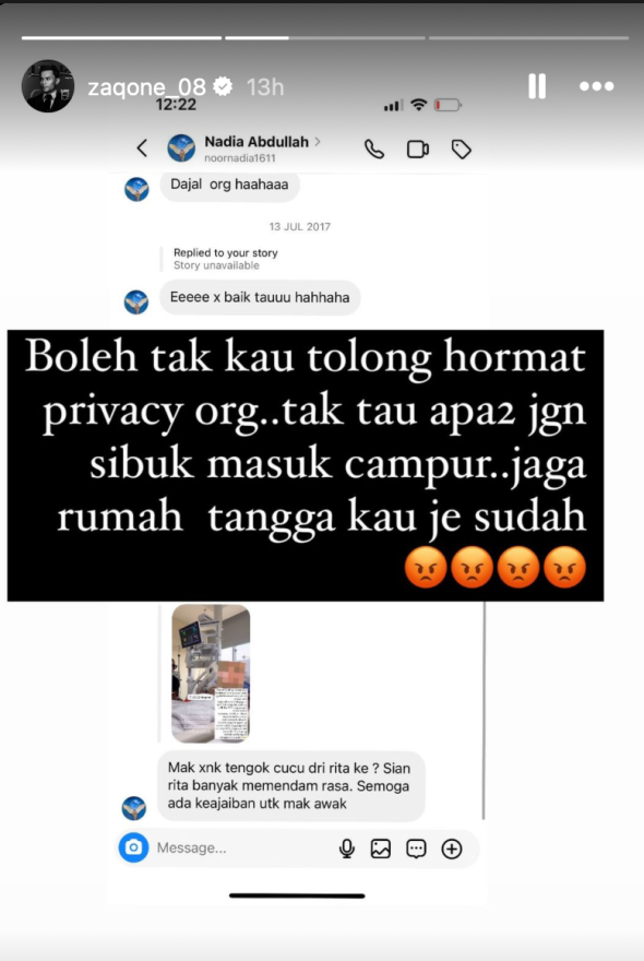 Zaquan Adha Bengang Netizen Minta Ibu Jenguk Anak-Anak Rita 6