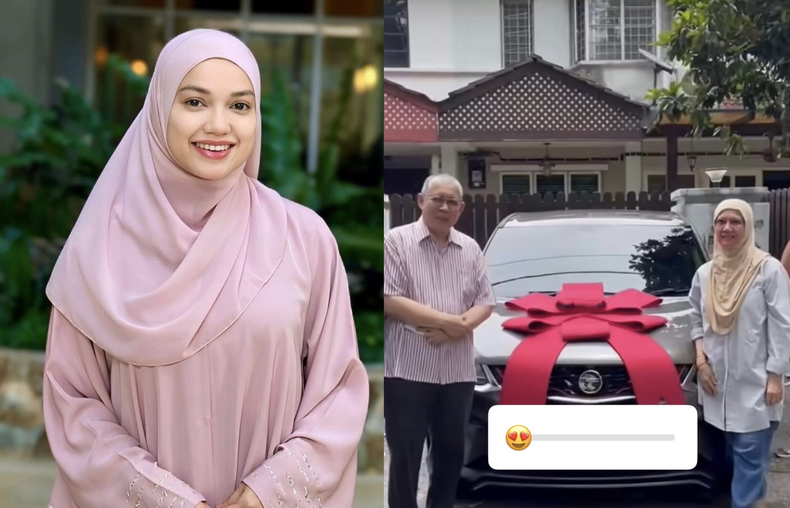 Puteri Sarah Hadiahkan Ibu Bapa Kereta Baru