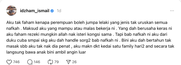 “Isteri Saya Dah Bertahun Tak Masak, Tak Nak Dia Penat” 5